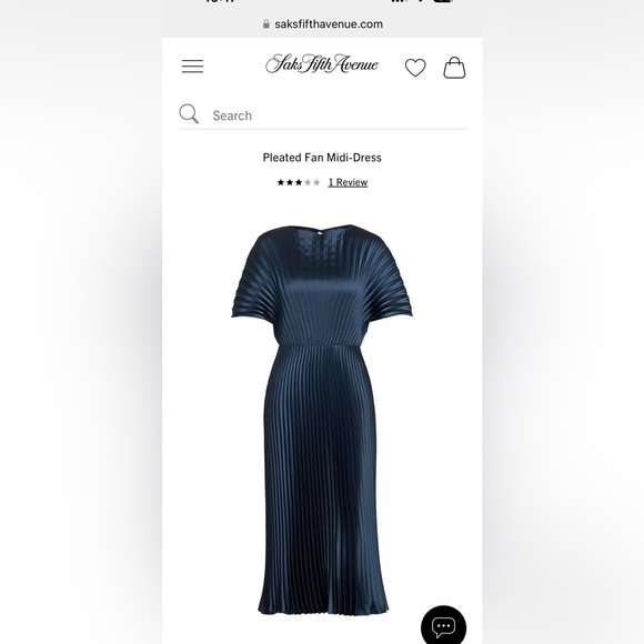 Amsale | Dresses | Amsale Pleated Fan Midi Dress French Blue | Poshmark